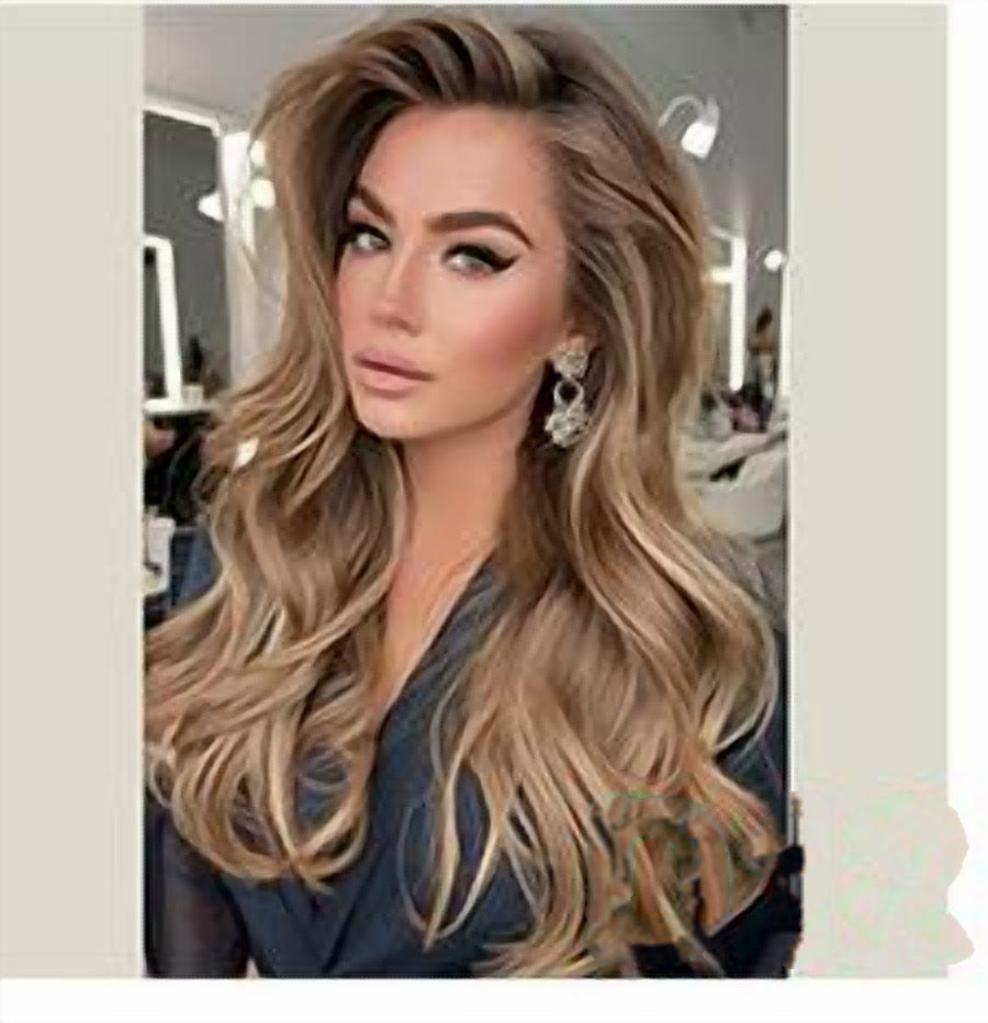 D12 20 inch balayage brunette wig, premium human hair