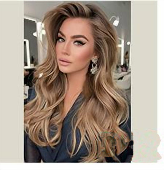 D12 20 inch balayage brunette wig, premium human hair