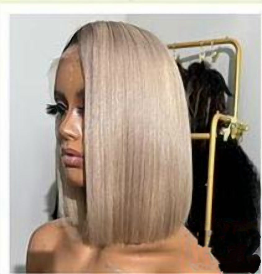 E2 12 inch balayage blonde bob wig, premium human hair