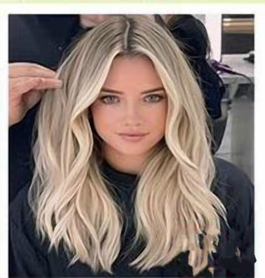 E4 12 inch balayage blonde wig, premium human hair