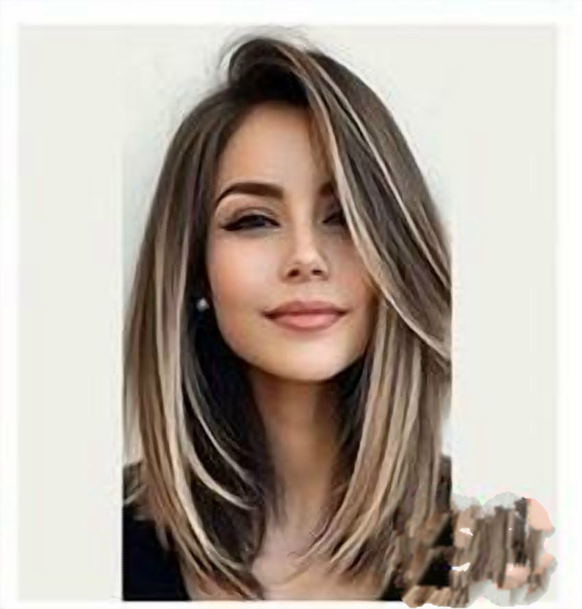 E8 12 inch balayage brunette wig, premium human hair